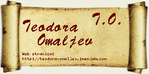 Teodora Omaljev vizit kartica
